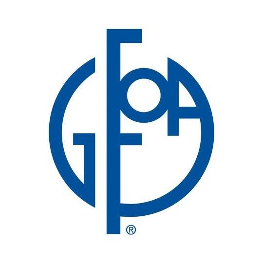 blue logo that says GFOA